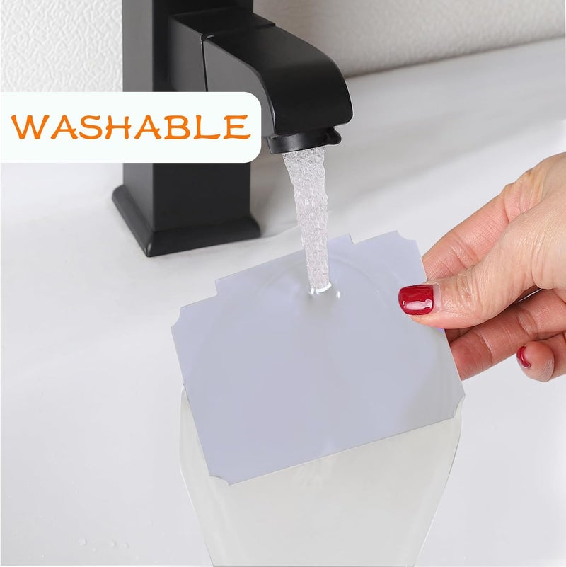 badigo Erasable Label Holders Kit - 20 White PVC Bin Clips & 2 Chalk Markers for Organizing Storage Bins, Baskets, Containers - Image 4